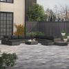 Patio Lounge Set Set of 12 Gray
