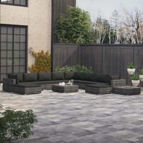Patio Lounge Set Set of 12 Gray
