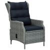 Garden Dining Set Light grey, Black