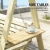 Porch swing, terrace swing, garden swing, natural wood (with bracket)