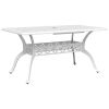 Garden Dining Set White Cast aluminum Medium Seats Many