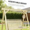 Porch swing, terrace swing, garden swing, natural wood (with bracket)
