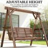 Porch swing, terrace swing, garden swing, carbonized brown(with bracket)