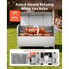 Rotisserie Grill, 38W BBQ Outdoor Pig & Lamb Spit Roaster, Charcoal Spit Roaster with 132 LBS Capacity, Wheels & 4-Level Height