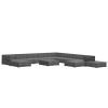 Patio Lounge Set Set of 12 Gray