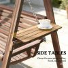 Porch swing, terrace swing, garden swing, carbonized brown(with bracket)