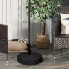 Umbrella Stand for 1.5" or 2" Umbrella Poles, Round Fillable Umbrella Base for Outdoor, Lawn, Deck, Black