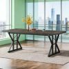 Wood Dining Table, Farmhouse 70.8" Kitchen Table for 6 People