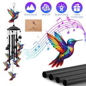 1Pc Butterfly Wind Chimes For Outside Metal Wind Chimes With Aluminum Tubes Deep Soothing Sound Decor For Garden Yard Home Patio Gift For Women Men (Option: Hummingbird)