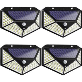 Aolyty Solar Lights Outdoor, Motion Sensor Wall Light 3 Lighting Modes IP65 Waterproof LED Solar Security Lights Four Side Inllumination 2-Pack For Ga (Option: 4Pcs)